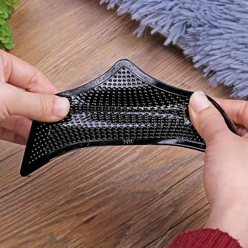 8pcs Reusable Silicone Rug Grippers - Anti-Slip, Washable Carpet Stickers With Double-Sided Adhesive For Secure Corners, Perfect For Home Decor & Camping