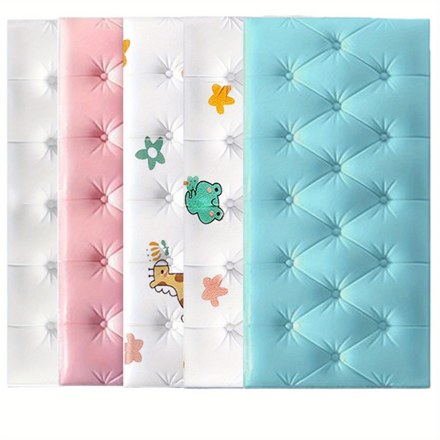 9pcs Boho Chic Self-Adhesive 3D Wall Stickers - Soft, Anti-Collision Foam Wallpaper for Home Decor