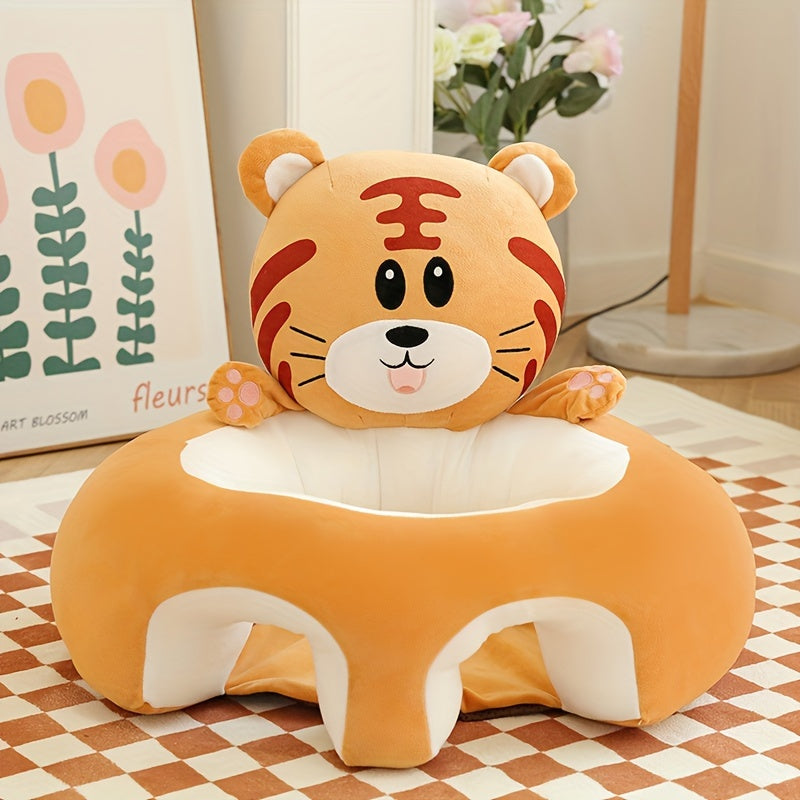 1pc Infant Learning To Sit Sofa, Children's Anti-fall Seat, Cartoon Baby Plush Stool, Training Sitting Posture