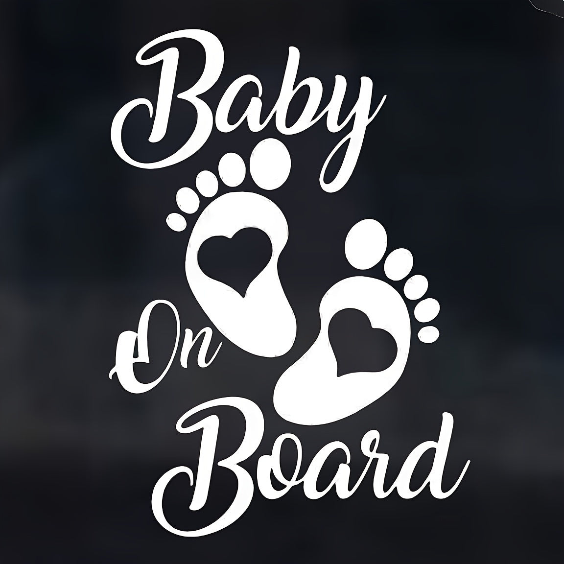 Baby On Board" High-Visibility Sticker - Perfect For Cars, Suvs, Vans, Motorcycles & Scooters - Durable Vinyl, Easy Apply & Remove