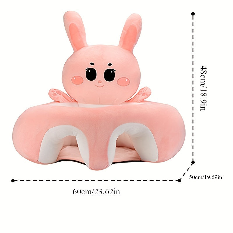 1pc Infant Learning To Sit Sofa, Children's Anti-fall Seat, Cartoon Baby Plush Stool, Training Sitting Posture