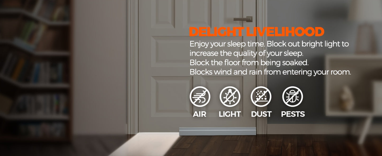 1pc Silicone Door Draft Stopper, Under Door Draft Blocker, Insulator Door Sweep Weather Stripping, Noise Stopper, Strong Adhesive 99.06cm Length