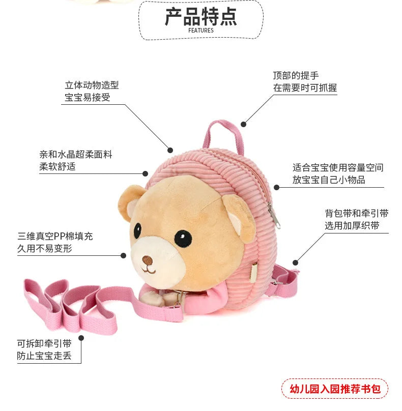 Hot Sale New 1-3 Years Old Baby Keeper Toddler Walking Safety Harnesses Bear Backpack Strap Bag