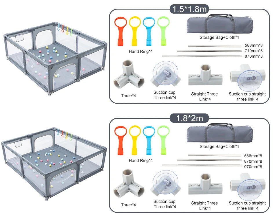 Baby Playpen Children Furniture New Arrival For Children Large Dry Pool Baby Playground For 0-6 Years Old Ball Pit Safety Fence