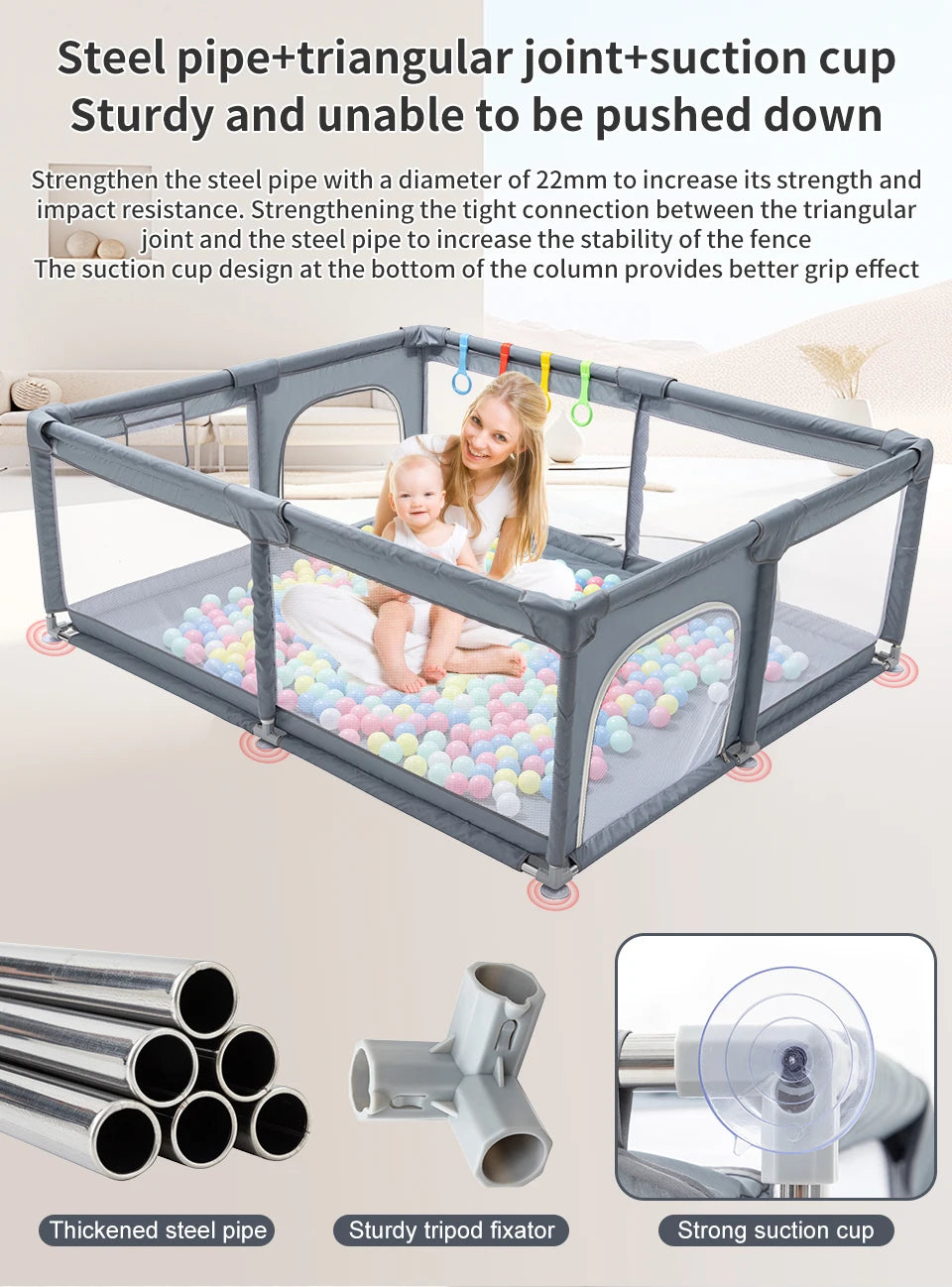Baby Playpen Children Furniture New Arrival For Children Large Dry Pool Baby Playground For 0-6 Years Old Ball Pit Safety Fence