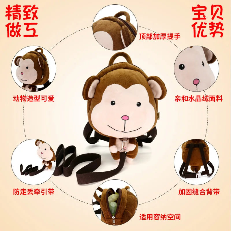 Hot Sale New 1-3 Years Old Baby Keeper Toddler Walking Safety Harnesses Bear Backpack Strap Bag