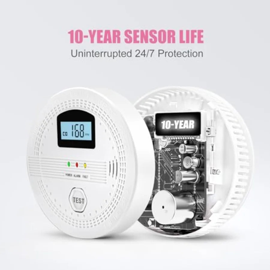 LCD Display Smoke Home Fire Alarm