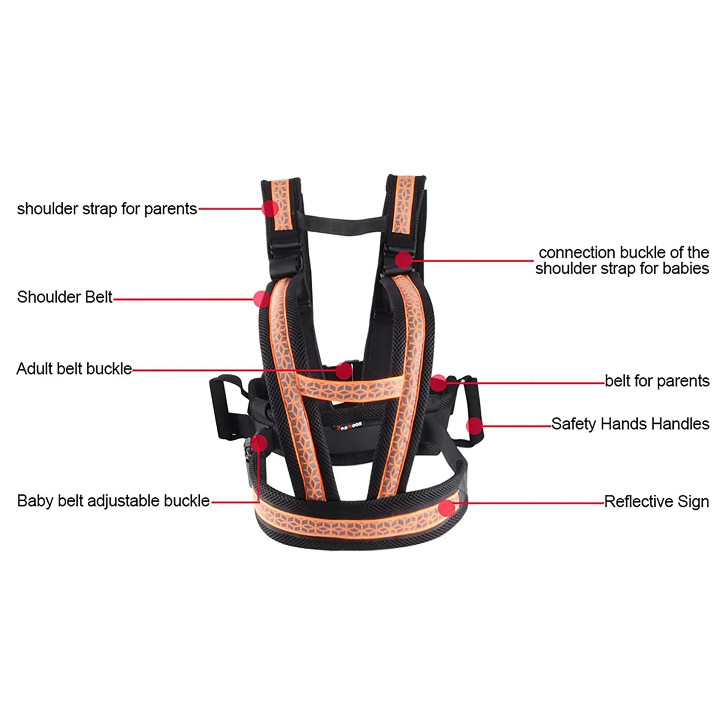Children's Motorcycle Seat Belt Adjustable Non-slip Protection Motorcycle Strap Rear Seat Passenger Grip Grab Handle For Child