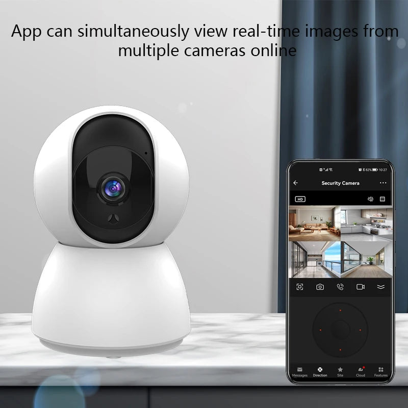 HD 4MP Tuya Smart Mini WiFi IP Camera Surveillance Camera Automatic Tracking Indoor Wireless Security Home CCTV Baby Monitor