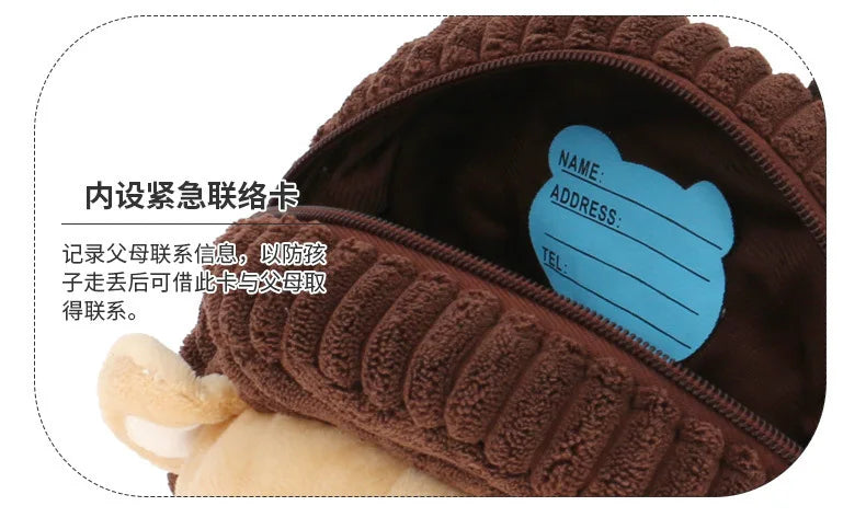 Hot Sale New 1-3 Years Old Baby Keeper Toddler Walking Safety Harnesses Bear Backpack Strap Bag