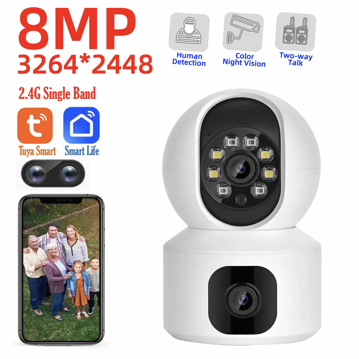 Tuya Dual Lens WiFi Baby Camera