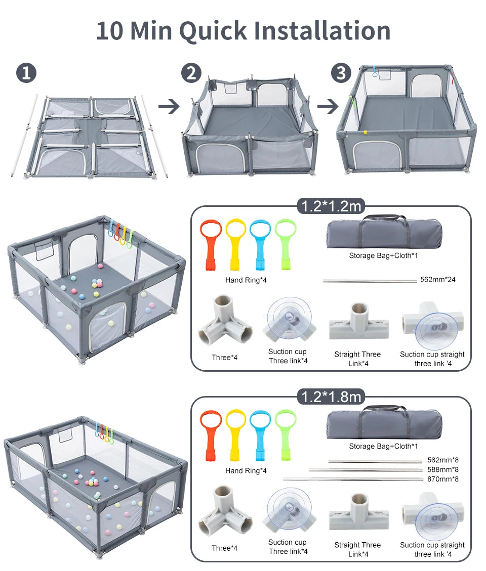 Baby Playpen Children Furniture New Arrival For Children Large Dry Pool Baby Playground For 0-6 Years Old Ball Pit Safety Fence