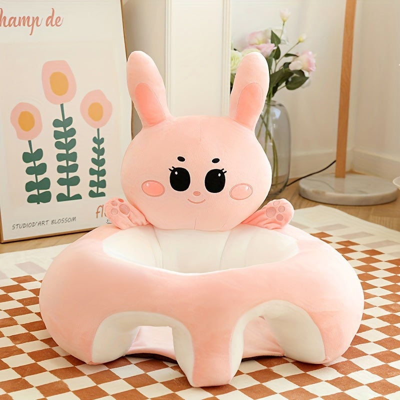 1pc Infant Learning To Sit Sofa, Children's Anti-fall Seat, Cartoon Baby Plush Stool, Training Sitting Posture