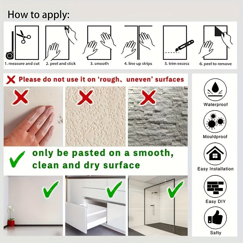6pcs 3D Foam Anti-Collision Wall Sticker, Tatami Bedside Soft Bag Back Cushion Self-Adhesive Wall Panels, Bedroom Wall Decoration, Bedside Wall Aisle Sticker, Anti Body Head Bump Wall