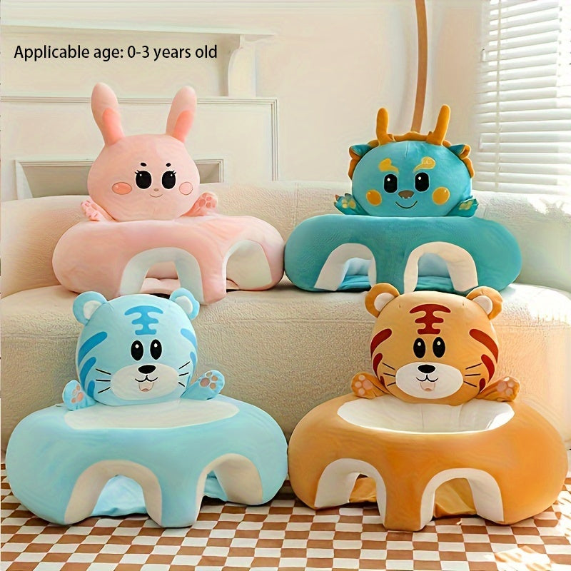 1pc Infant Learning To Sit Sofa, Children's Anti-fall Seat, Cartoon Baby Plush Stool, Training Sitting Posture