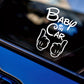 1pc Baby In Car Reflective Warning Car Sticker Car Door Window Decor Decals