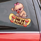 Peel & Stick Polyethylene Car Decals - Baby On Board Skater Design, Durable Vinyl, Cute & Humorous Baby Safety Sign for Vehicles