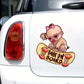 Peel & Stick Polyethylene Car Decals - Baby On Board Skater Design, Durable Vinyl, Cute & Humorous Baby Safety Sign for Vehicles