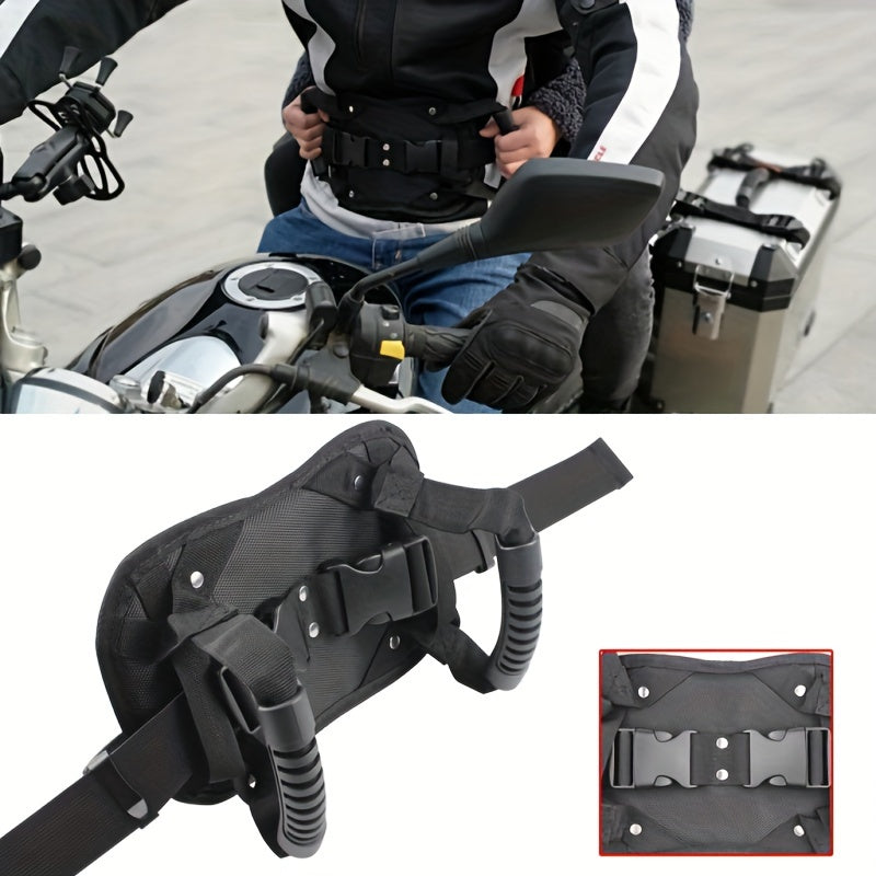 Motorcycle Passenger Safety Belt, Motorcycle Passenger Pillion Grab Handles Driver Belly Strap Pad Motorcycle Accessories