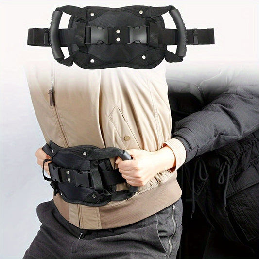 Motorcycle Passenger Safety Belt, Motorcycle Passenger Pillion Grab Handles Driver Belly Strap Pad Motorcycle Accessories