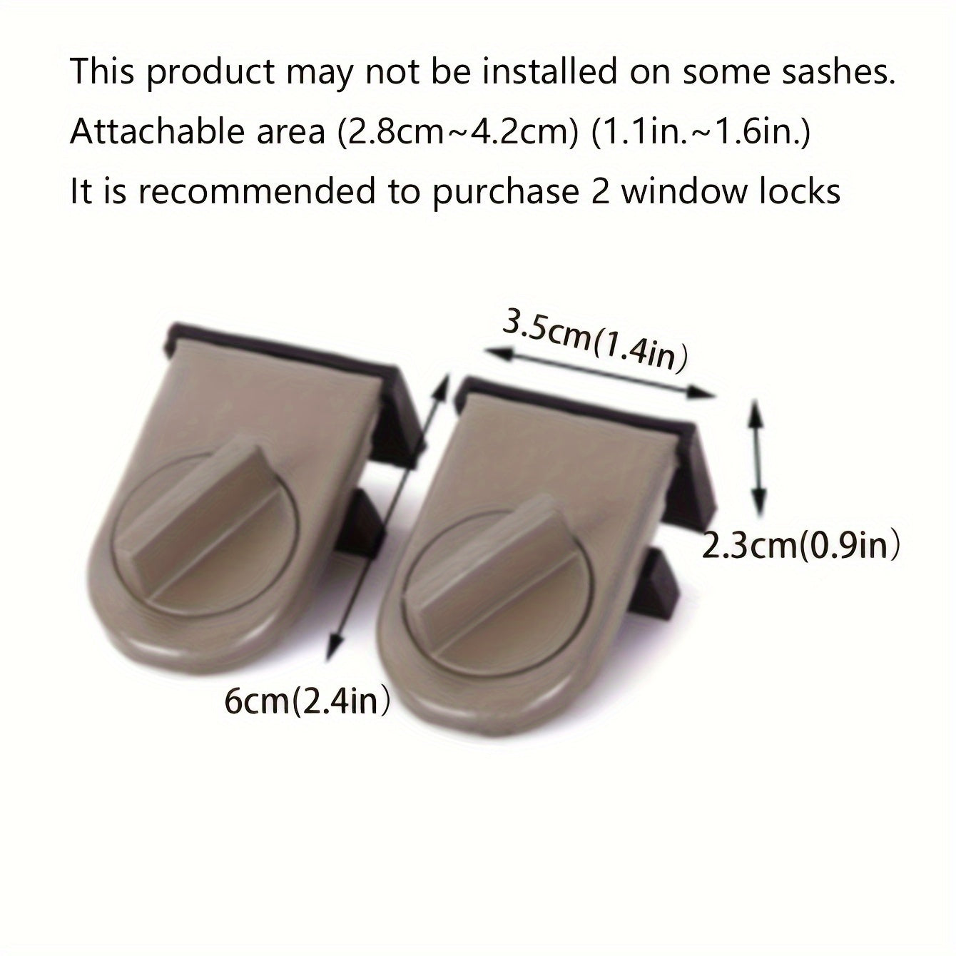 1pc Aluminum Alloy Sliding Door And Window Lock, With Anti-pinch, Anti-theft, Anti-fall Function And Safety Lock