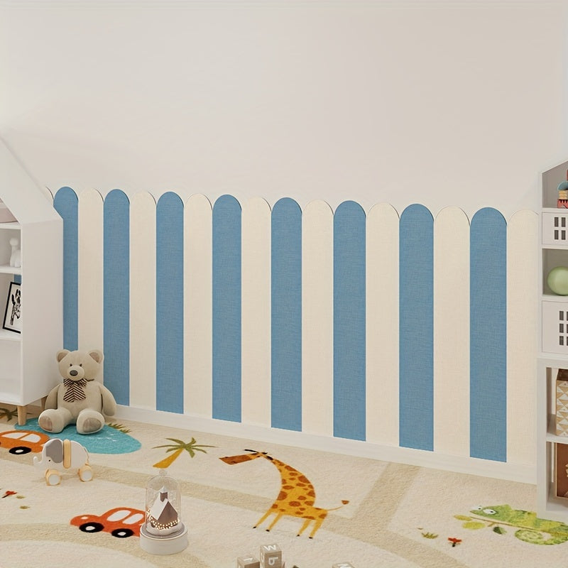 Thick Self-Adhesive Safety Wall Stickers for Kids' Rooms & Nurseries - Soft, Removable Fabric Bumper Guards with Contemporary Design