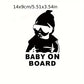 Reflective 'Baby on Board' Car Decal - Cartoon Vinyl Sticker for Child Safety, Easy Apply Exterior Accessory