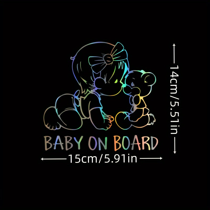 Creative Colorful Car Decoration Stickers, Safety Warning Car Stickers, Mother Driving Essential Stickers, Baby On Board Car Stickers