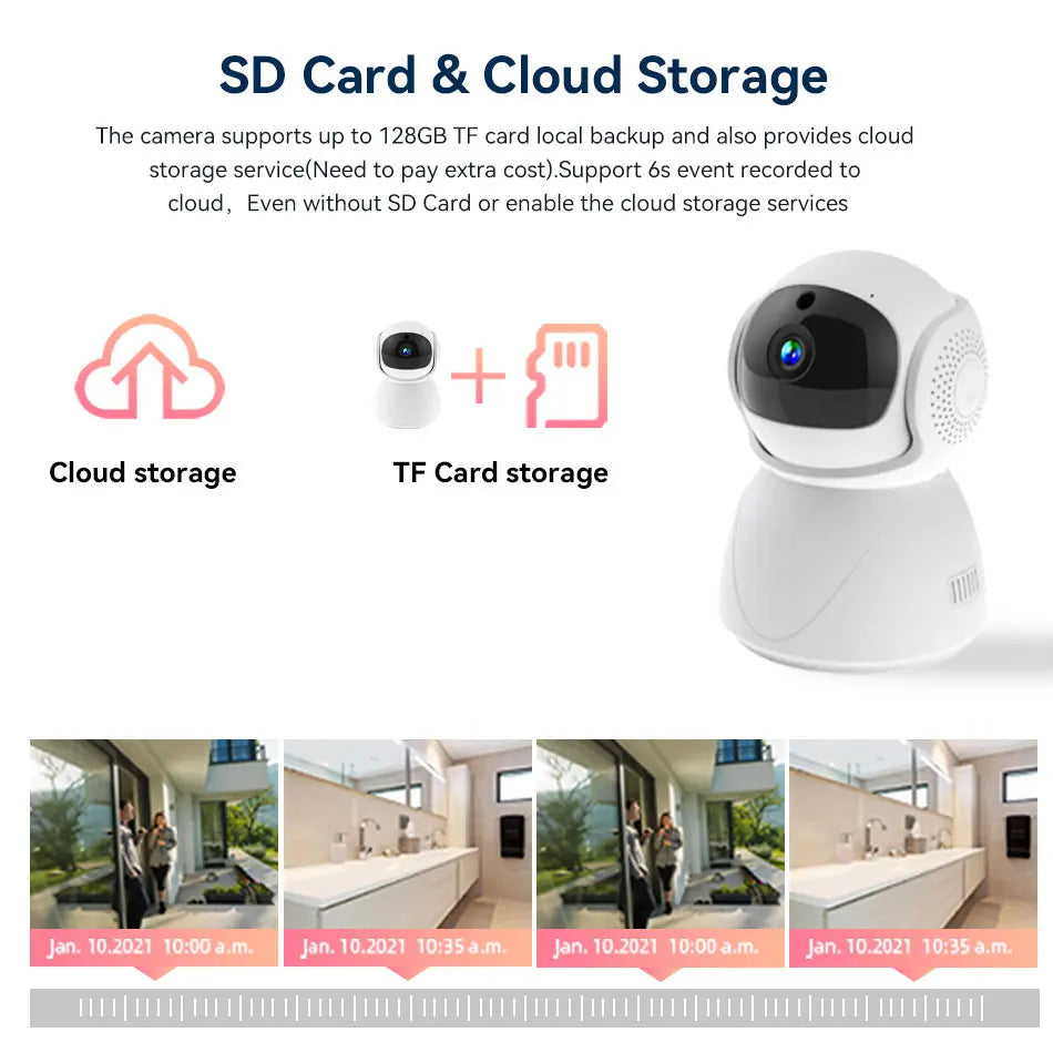 FHD Wireless WIFI Camera PTZ IP CCTV Security Protector Surveillance Camera Smart Auto Tracking Baby Monitor with Google Alexa