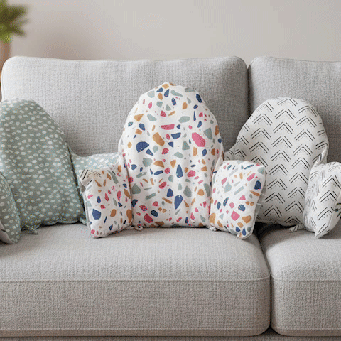 Coussin chaise haute- BRUNE | Confortable et Lavable