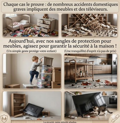 Sangles de sécurité réglable TV
