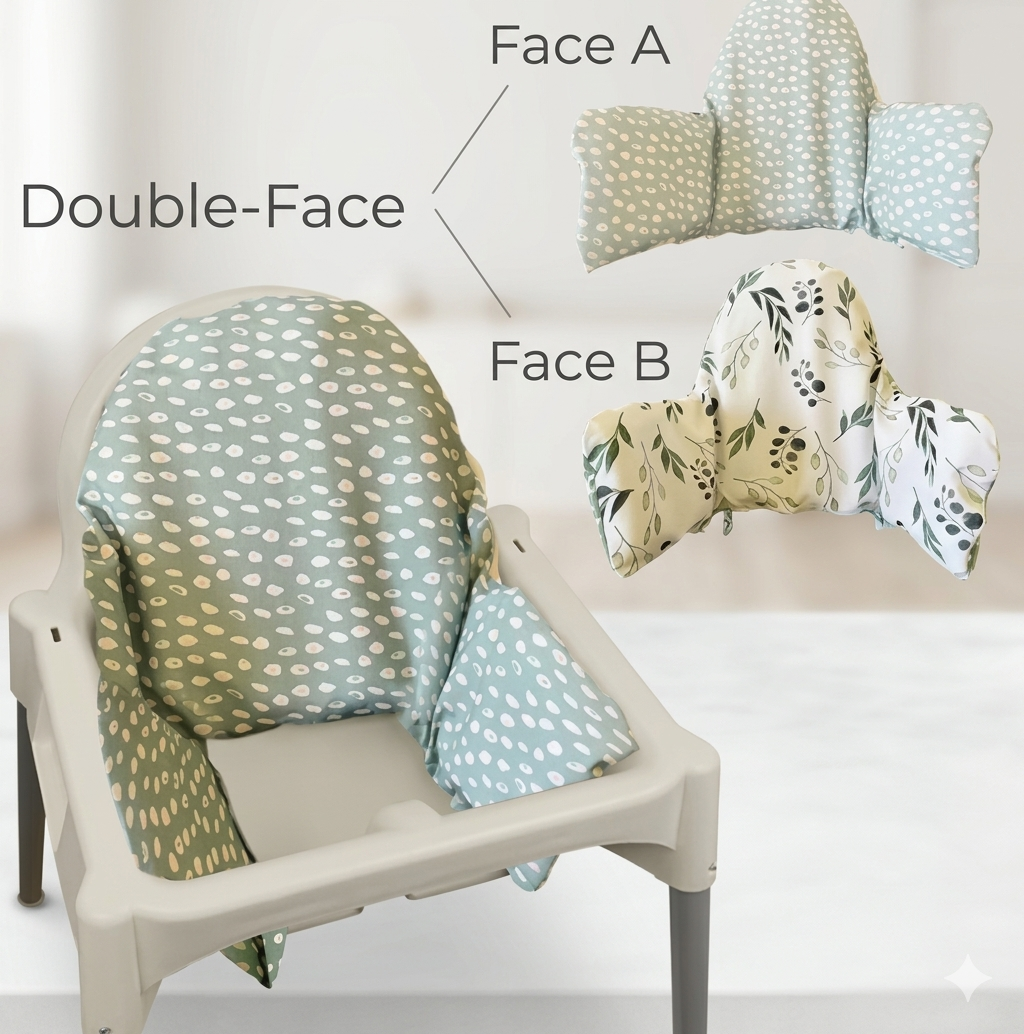 Coussin chaise haute- BRUNE | Confortable et Lavable