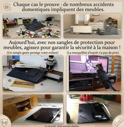 Sangles de sécurité réglable TV