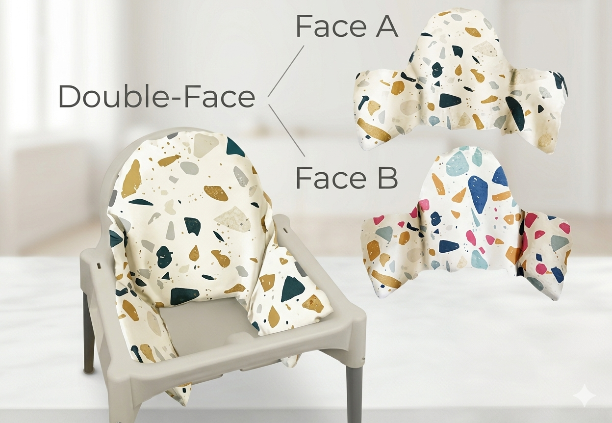 Coussin chaise haute- BRUNE | Confortable et Lavable