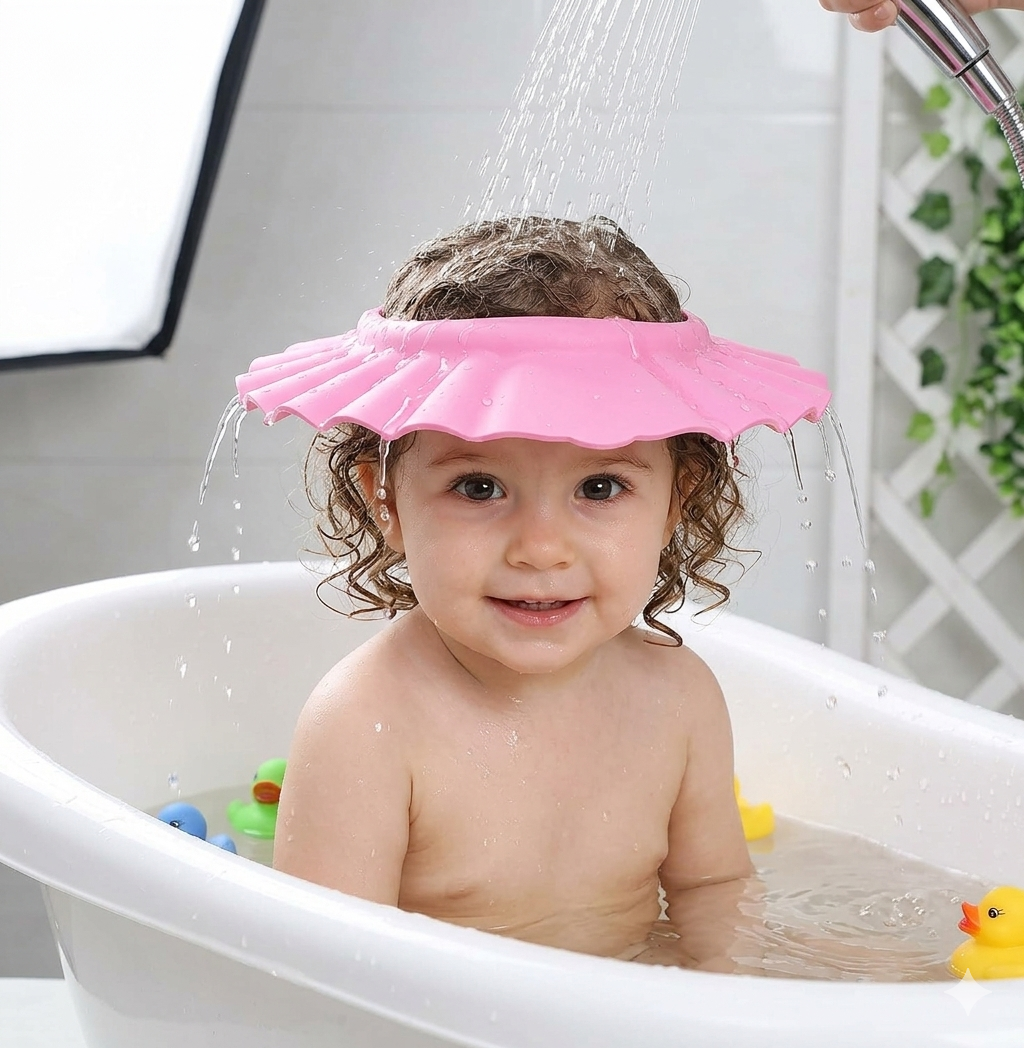 Visière chapeau pour douche bébé I ShampooCap™