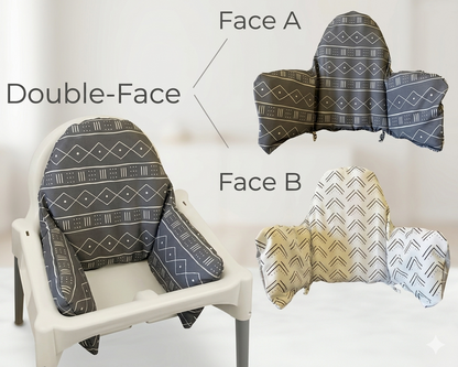 Coussin chaise haute- BRUNE | Confortable et Lavable