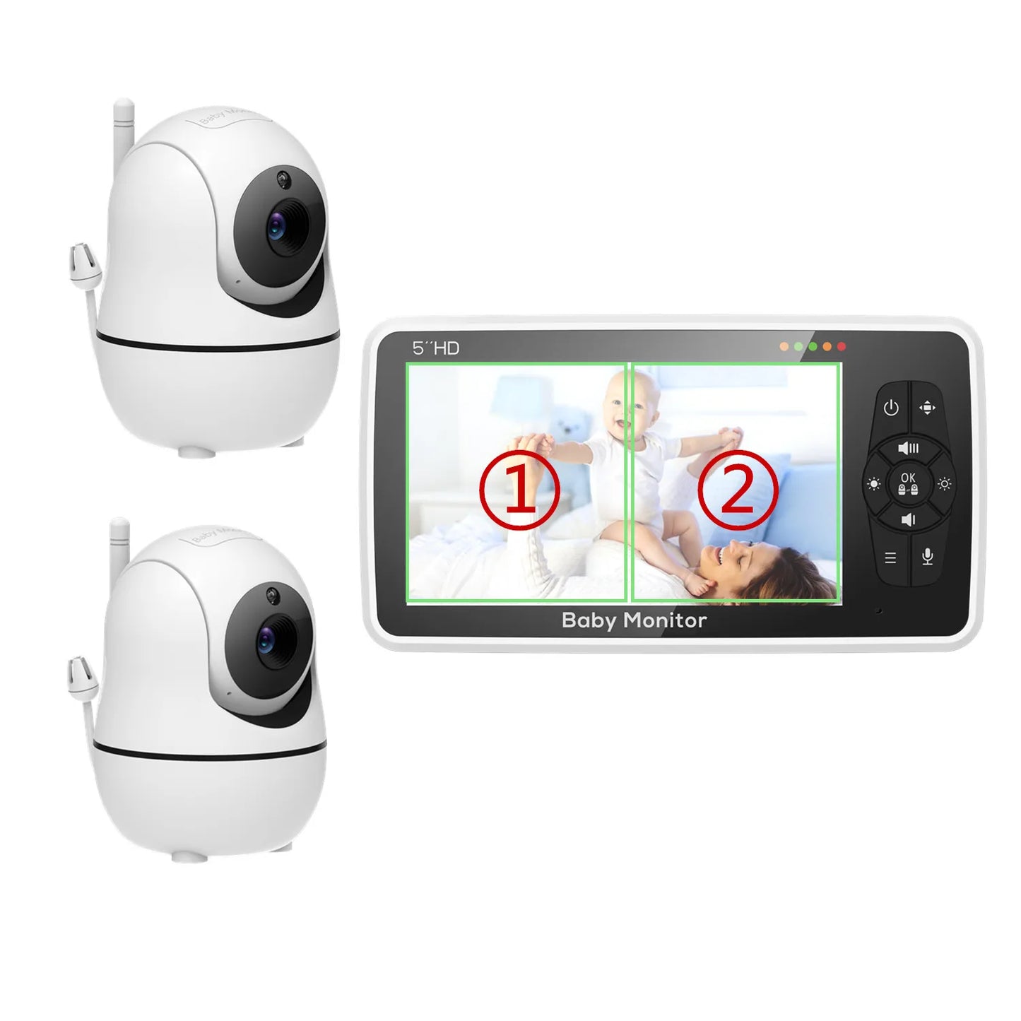 5 inch WireLess Rechargeable Baby Monitor Video