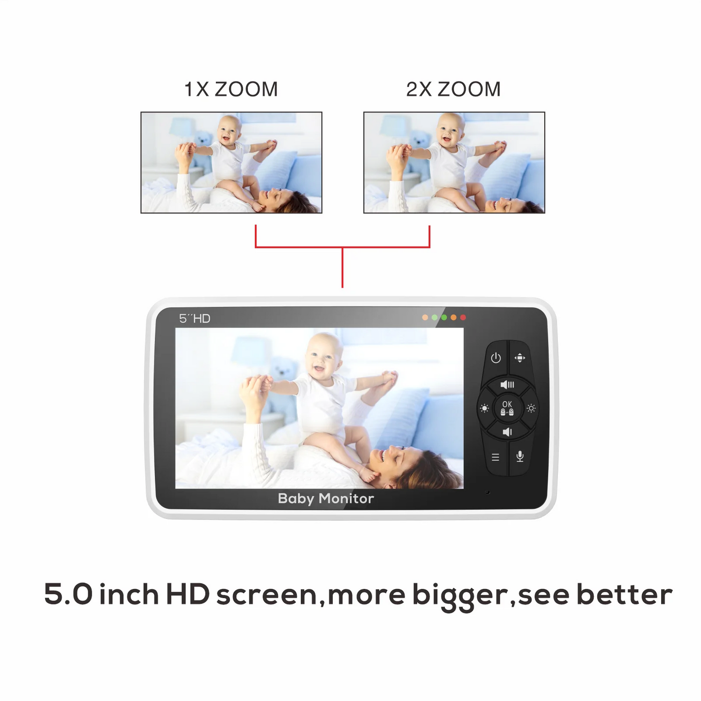 5 inch WireLess Rechargeable Baby Monitor Video