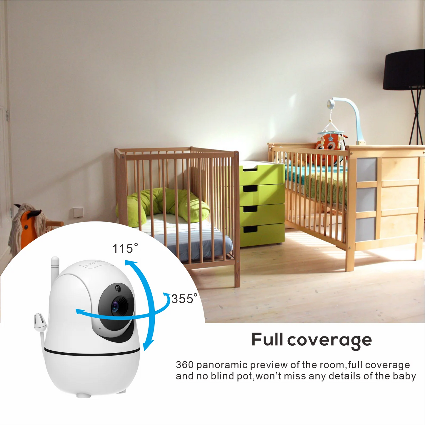 5 inch WireLess Rechargeable Baby Monitor Video