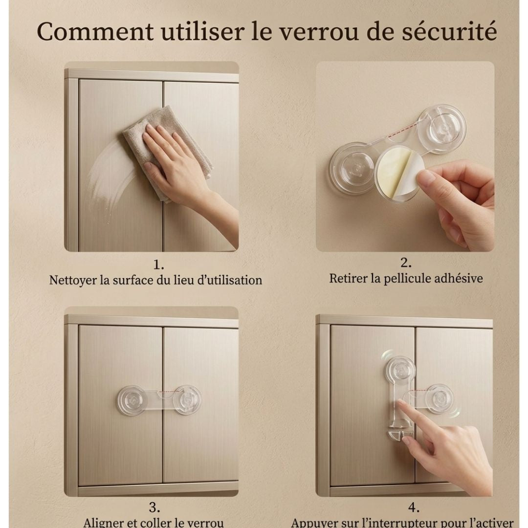 Verrou de sécurité bébé multi-usage