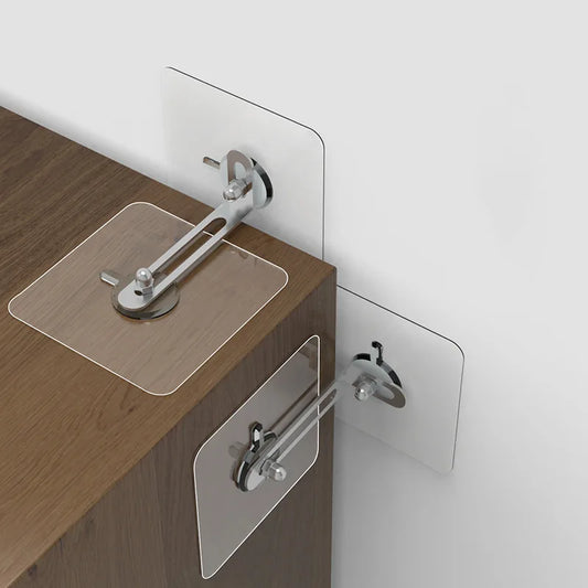 1/2pcs Non drilling Cabinet Anti tipping Fixing Device Bookshelf Shoe Cabinet Wardrobe Fixed Furniture Safety Anti tipping