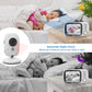 TakTark 3.2 Inch Wireless Video Baby Monitor Auto Night Vision Two-Way Intercom Temperature Monitoring Surveillance Camera Nanny