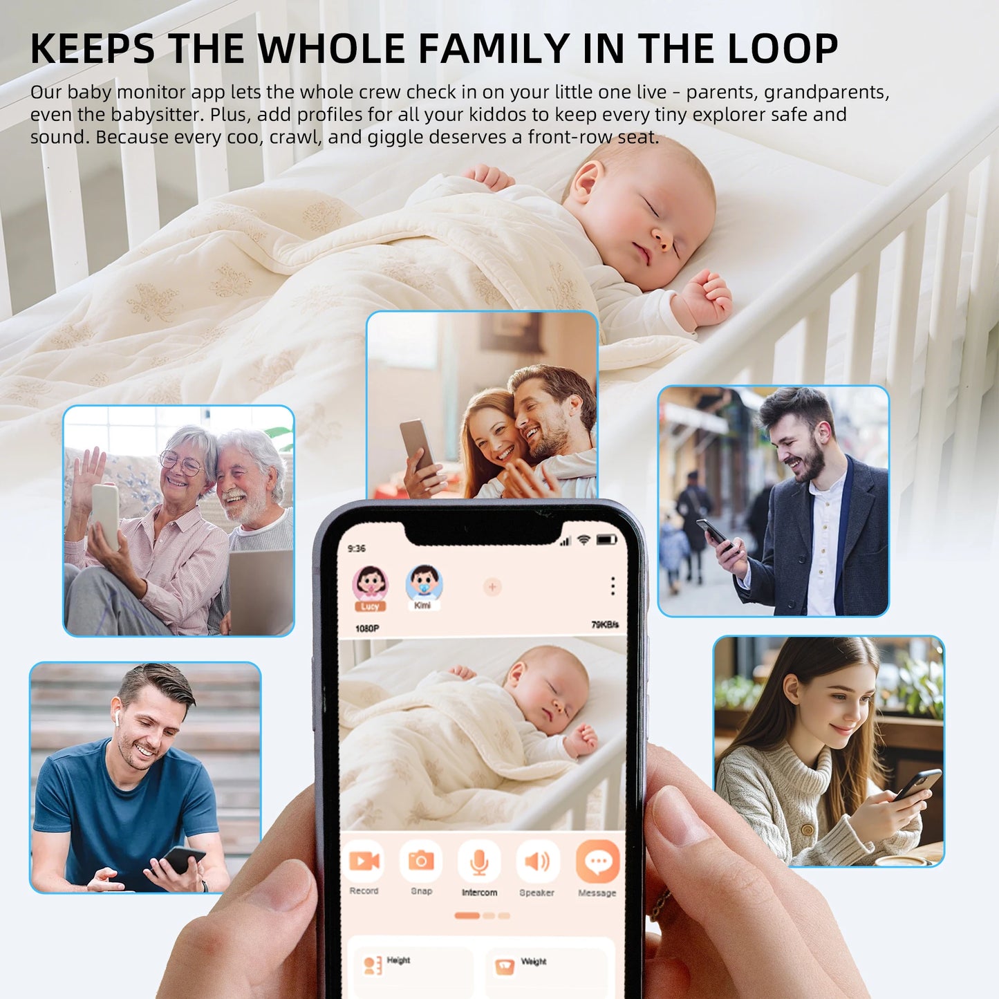 WireLess Screen Indoor Video Baby Monitor