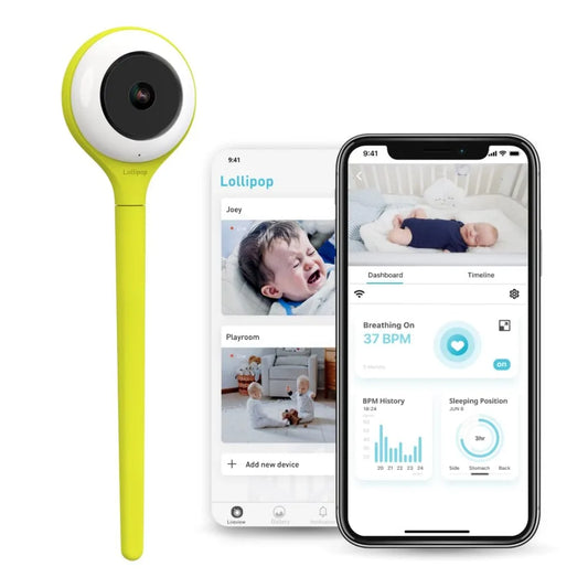 Baby Monitor (Pistachio) - Full-Featured Smart Wi-Fi Camera of True Crying Detection with Extra in-App Plan of Breathing Monito