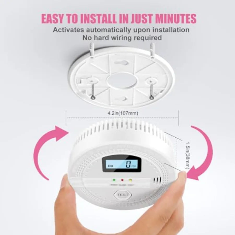 LCD Display Smoke Home Fire Alarm