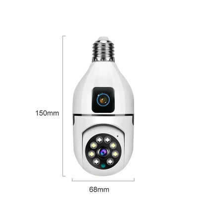Dual Lens Bulb WIFI Security Camera