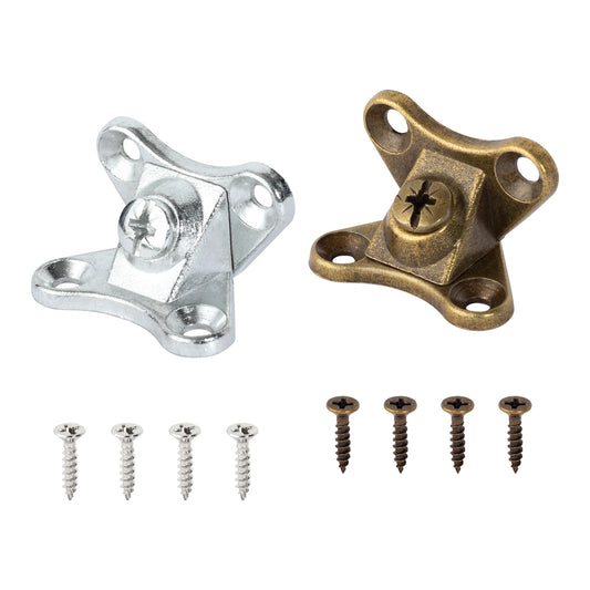 2pcs Steel Corner Angle Brackets Cabinet Adjustment Fixing Shelf Support Brace Furniture Frame Fix Connector