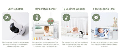 WireLess Split Screen Video Baby Monitor