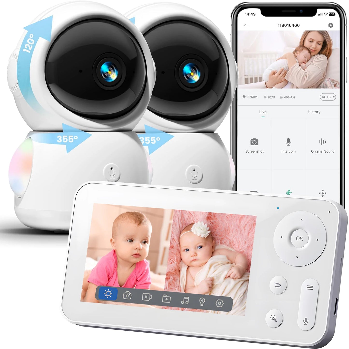WireLess Auto Tracking WiFi Baby Monitor
