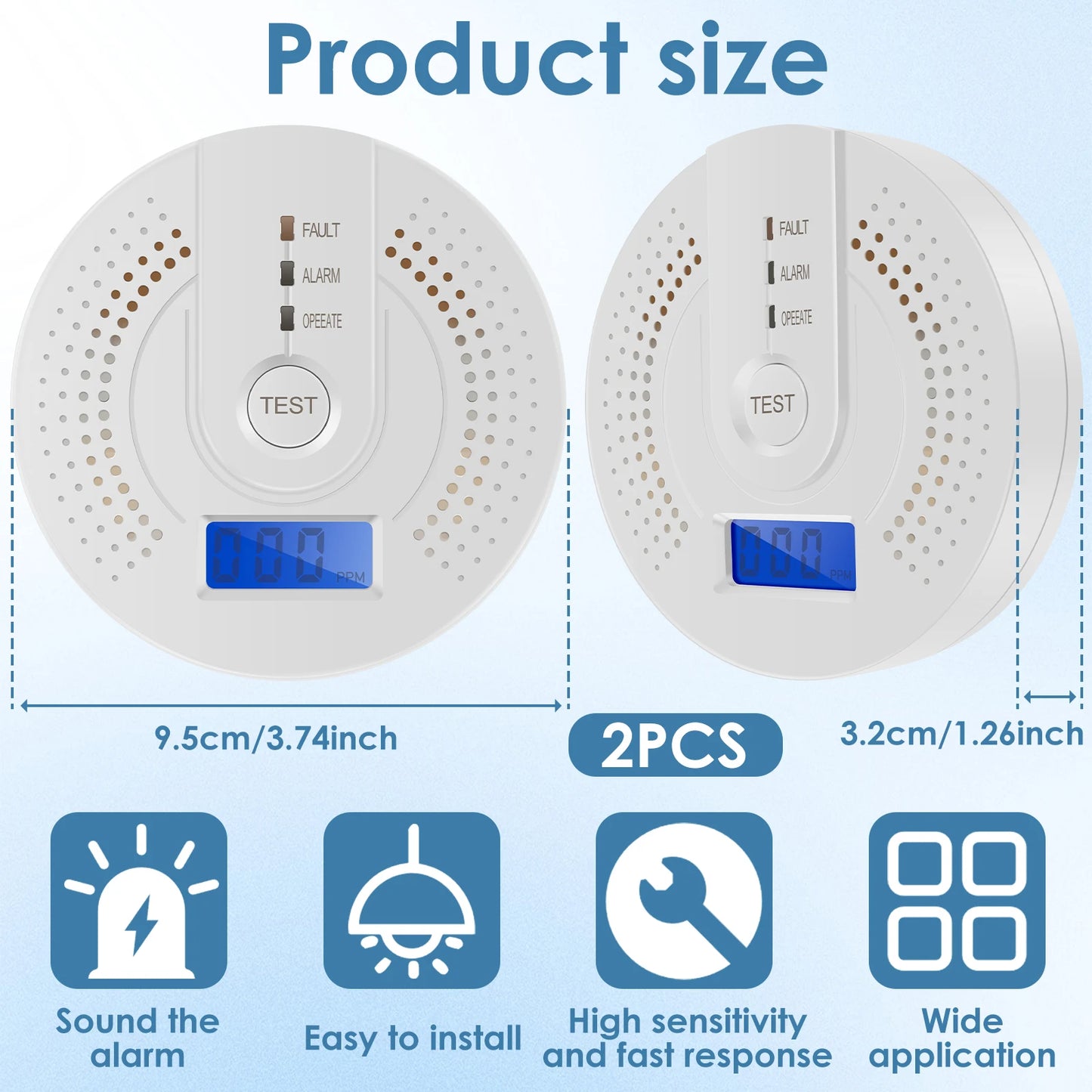 Independent CO Alarm Sensor